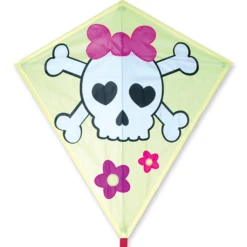30 In. Diamond Kite - Girl Skull
