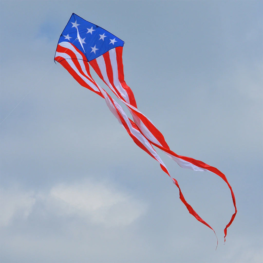 56 In. Delta Kite W/Tails - Patriotic (Bold Innovations) 2 56 In. Delta Kite W/Tails - Patriotic (Bold Innovations) - Image 2