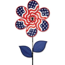 19 In. Flower Spinner - Patriotic