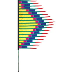 Grass Dance Feather Banner - Yellow