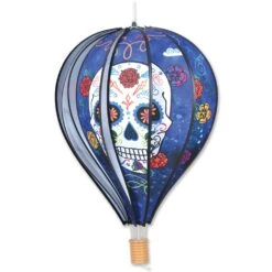 22 In. Hot Air Balloon - Day Of The Dead Blue