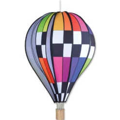 26 In. Hot Air Balloon - Checkered Rainbow