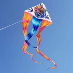 6.5 Ft. Flo-Tail Delta Kite - Tattoo -Kite Shop 33013p RoseTattoo 6ft FloTailDelta Location 1024