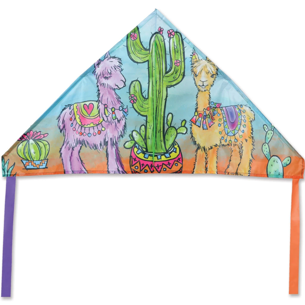 56 In. Delta Kite - Alpacas And Cacti 1 56 In. Delta Kite - Alpacas And Cacti