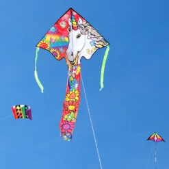 Large Easy Flyer Kite - Unicorn Flowers -Kite Shop 44024 3 1024
