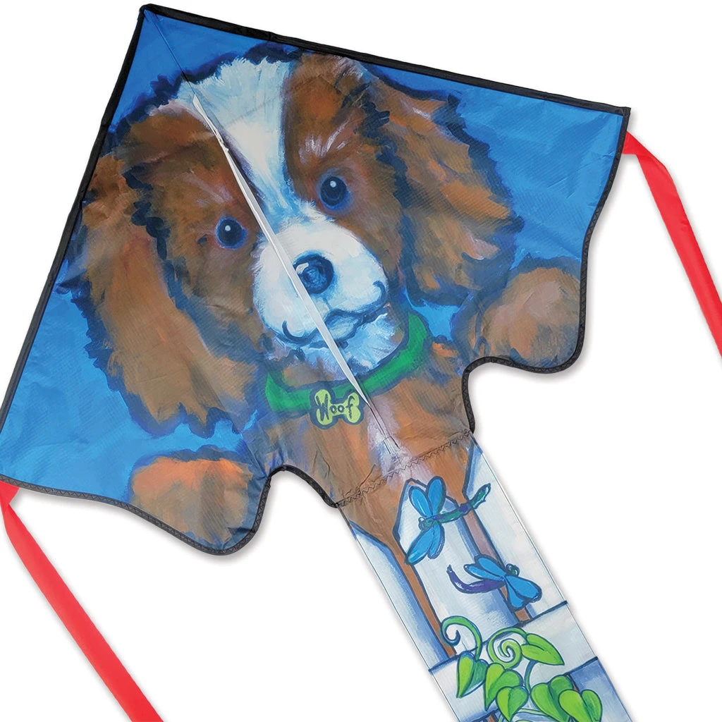Large Easy Flyer Kite - Puppy On A Fence 1 Large Easy Flyer Kite - Puppy On A Fence