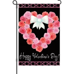 12 In. Flag - Valentine Wreath