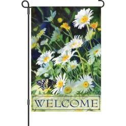 12 In. Flag - Welcome Daisies