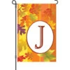 12 In. Fall Monogram Flag - J