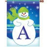 28 In. Winter Monogram Flag - A