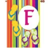 28 In. Summer Monogram Flag - F