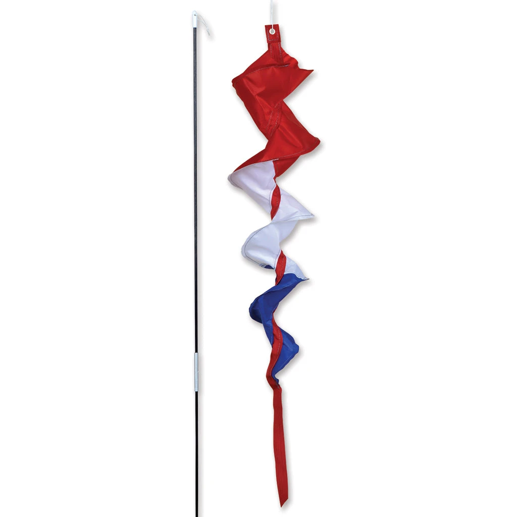 SoundWinds Small Fusilli Spinning Recumbent Bike Windsock - Patriotic 1 SoundWinds Small Fusilli Spinning Recumbent Bike Windsock - Patriotic