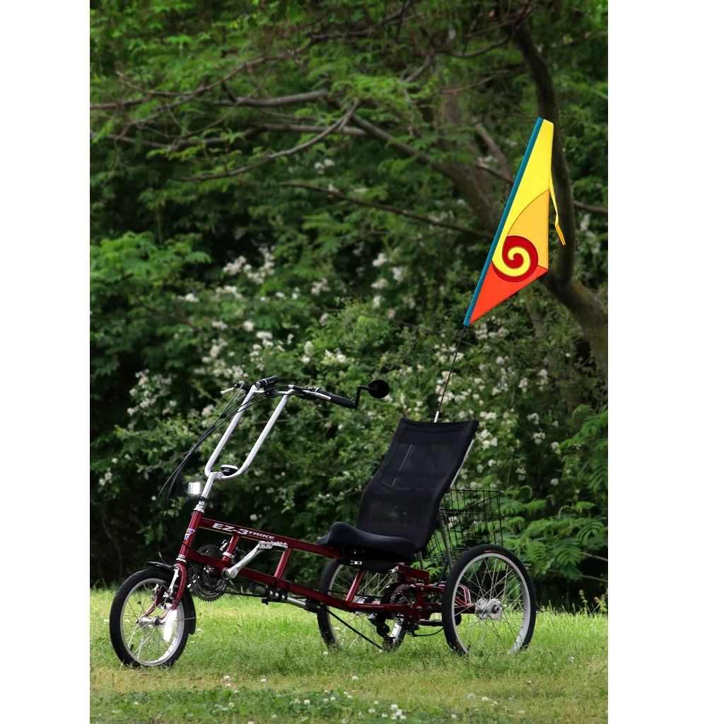 SoundWinds Spiral Recumbent Bike Flag - Yellow 3 SoundWinds Spiral Recumbent Bike Flag - Yellow - Image 3
