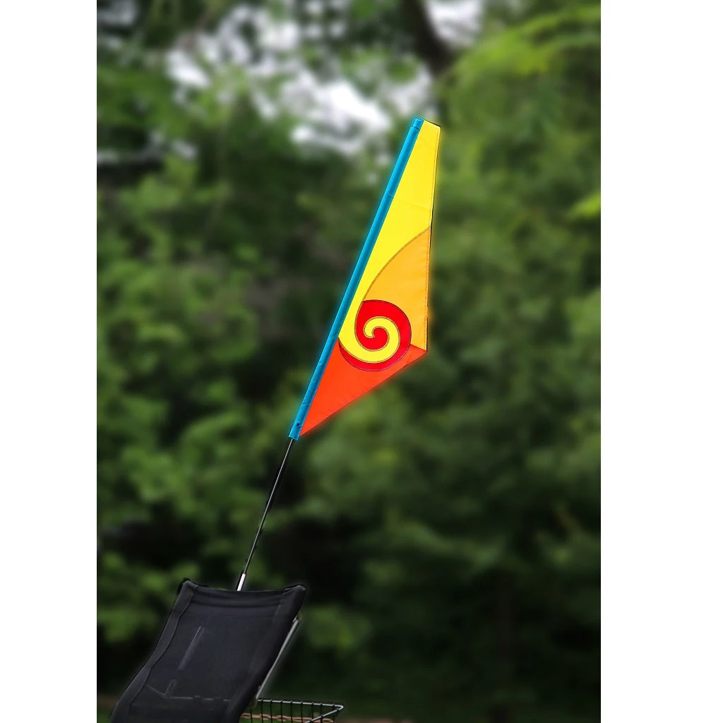 SoundWinds Spiral Recumbent Bike Flag - Yellow 4 SoundWinds Spiral Recumbent Bike Flag - Yellow - Image 4