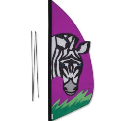 3.5 Ft. Recumbent Bike Feather Banner - Zebra