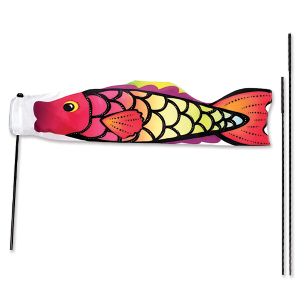 Koi Windsock Recumbent Bike Flag - Warm Tropical Fish 1 Koi Windsock Recumbent Bike Flag - Warm Tropical Fish