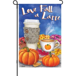 12 In. Flag - Love Fall A Latte