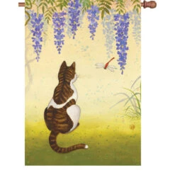 28 In. Flag - Wisteria Cat