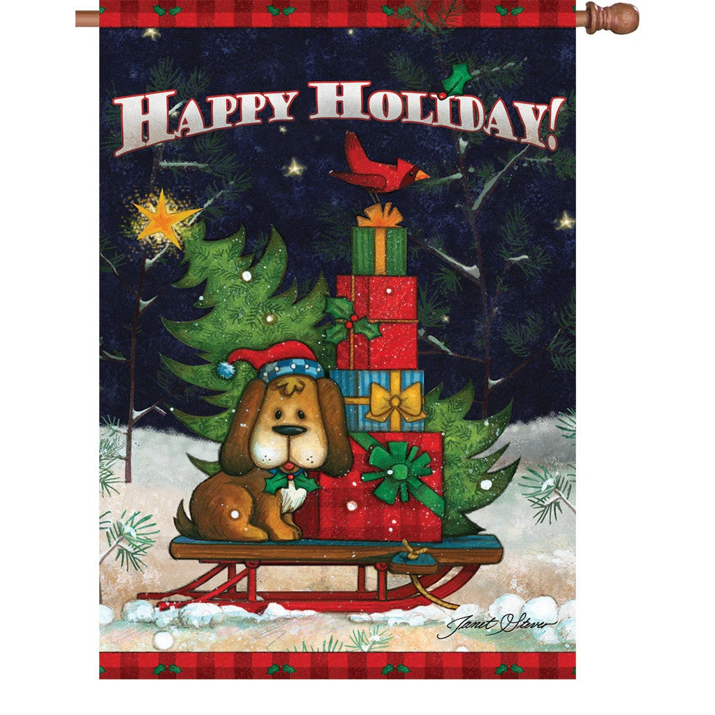 28 In. Flag - Doggone Happy Holiday 1 28 In. Flag - Doggone Happy Holiday