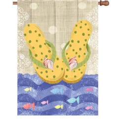 28 In. Flag - Yellow Flip Flops