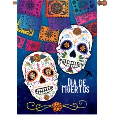 28 In. Flag - Dia De Meurtos (Day Of The Dead)
