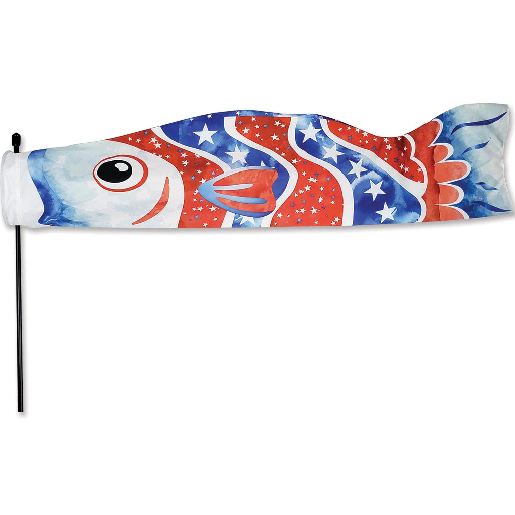 Directional Koi Windsock - Patriotic 1 Directional Koi Windsock - Patriotic
