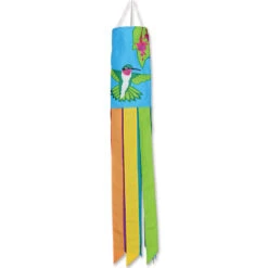 Embroidered Applique Windsock - Hummingbirds