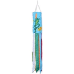 Kite Shop 22 Embroidered Applique Windsock - Frogs