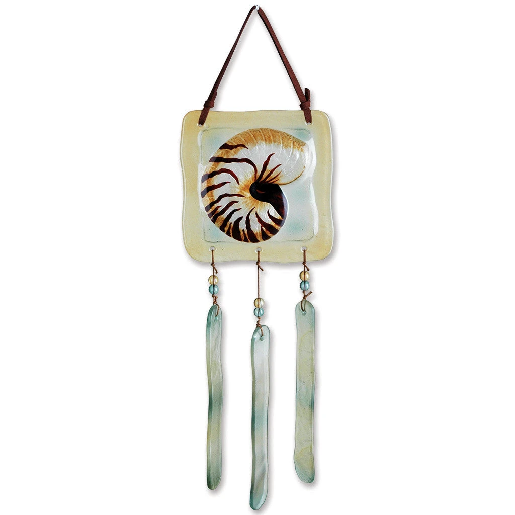 Glass Terra Wind Chime - Nautilus 1 Glass Terra Wind Chime - Nautilus