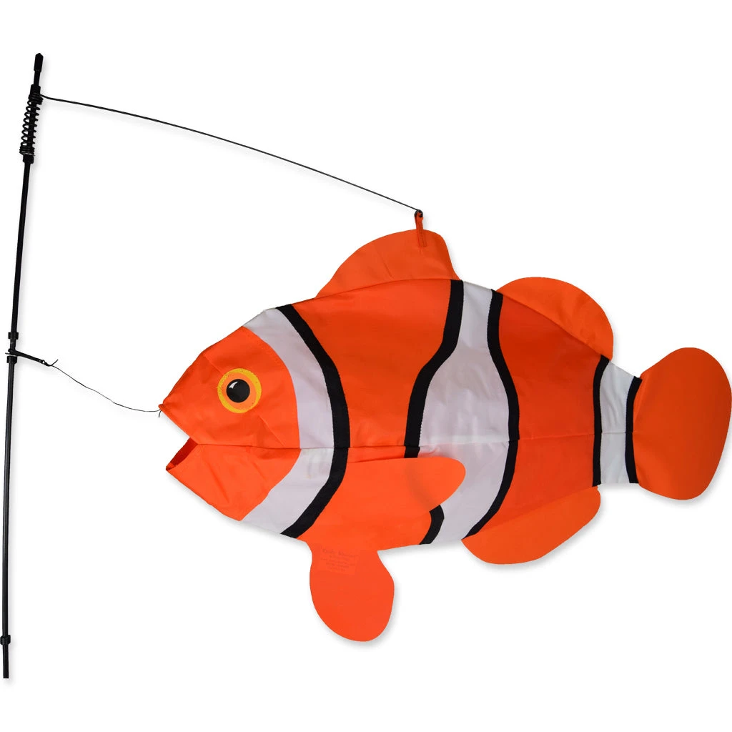 Swimming Fish Recumbent Bike Flag - Clownfish 2 Swimming Fish Recumbent Bike Flag - Clownfish - Image 2
