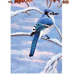 28 In. Flag - Winter Blue Jay