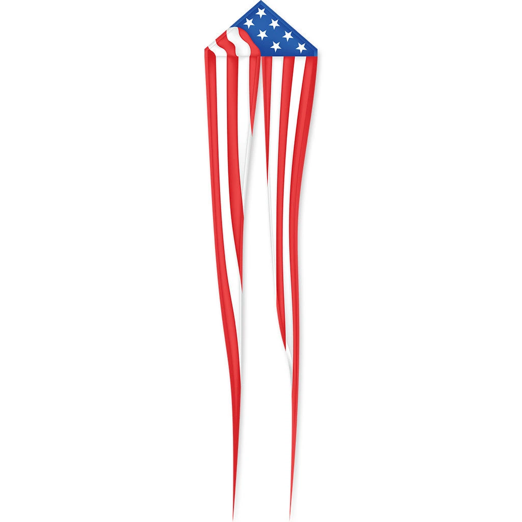 56 In. Delta Kite W/Tails - Patriotic (Bold Innovations) 1 56 In. Delta Kite W/Tails - Patriotic (Bold Innovations)