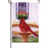 12 In. Flag - Cardinal And Geraniums